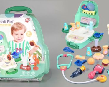 [ToyGorge] Small Pet Backpack Pet Care Role Play Set for